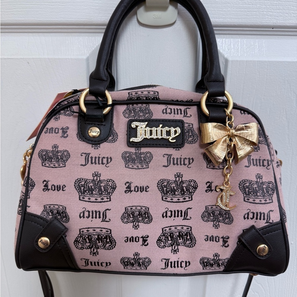 NWT Juicy Couture Vintage Couture Bowler in Pink Diamond